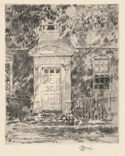 ポーツマス ドアウェイ 作： Childe Hassam
