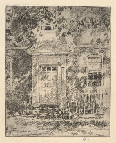ポーツマスの戸口、1916 年 作： Childe Hassam