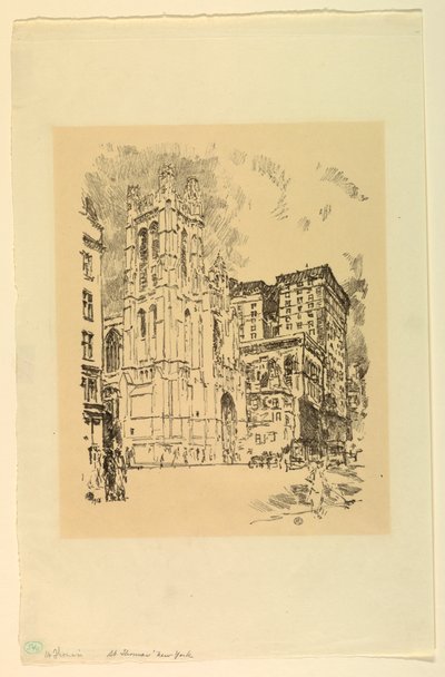 セント トーマス ニューヨーク 作： Childe Hassam