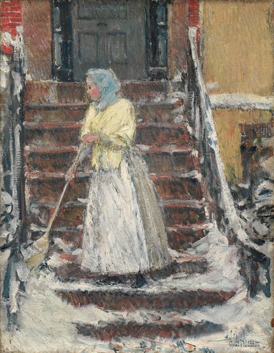 広範な雪、1890年代。 作： Childe Hassam