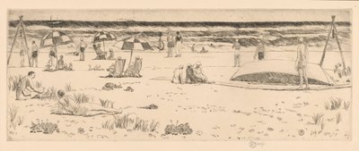 ザ ビーチ クラブ、イーストハンプトン 作： Childe Hassam