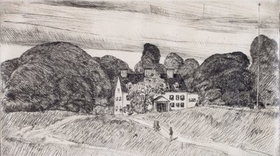 ライオン・ガーディナー・マナー 作： Childe Hassam