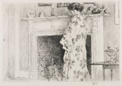 白い着物 作： Childe Hassam