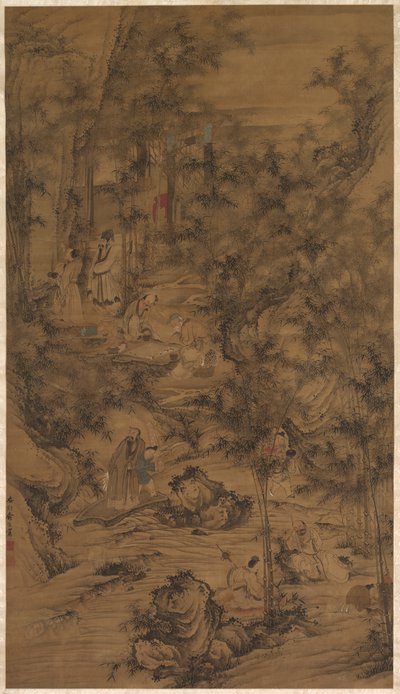竹林の七福士 作： China, Qing dynasty