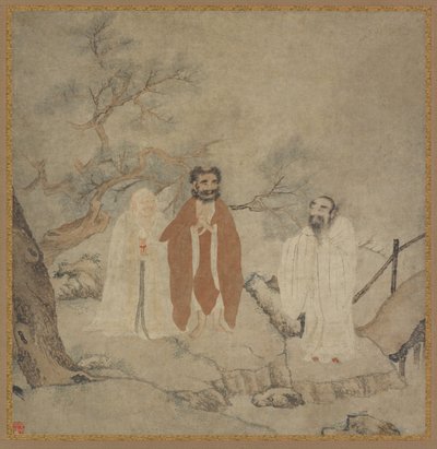 釈迦、老子、孔子、1368年から1644年 作： Chinese Master