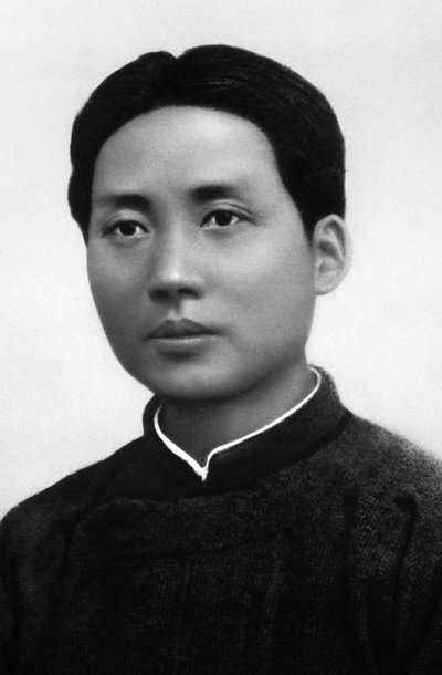 中国の国家元首となった青年、毛沢東（Mao Ze-Dong or Mao Zedong or Mao Tse Toung or Mao Tso Tong）（1893～1976）の肖像 - 中国、1915年頃 作： Chinese Photographer