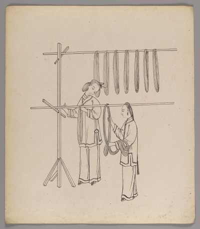 別の葉のアルバム：絹の栽培と生産（紙にインク）（499288-303も参照） 作： Chinese School