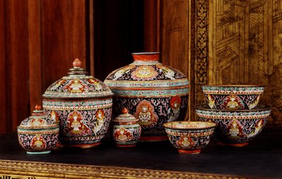 ベンチャロン陶器、アユタヤ後期（1350-1767）（セラミック） 作： Chinese School