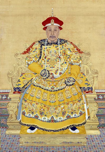 老後の乾隆帝（1711-1799） 作： Chinese School