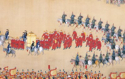 乾隆帝の軍のグランドパレード、手巻きのレビュー 作： Chinese School