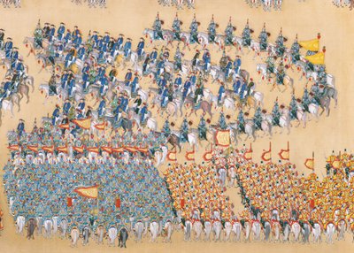 乾隆帝の軍のグランドパレード、手巻きのレビュー 作： Chinese School