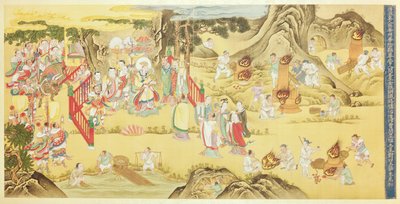 皇帝の前で仕事をしている抽出冶金労働者（紙にトイレ） 作： Chinese School