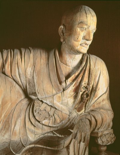 ロハン、元王朝の図（1260-1368）（木） 作： Chinese School