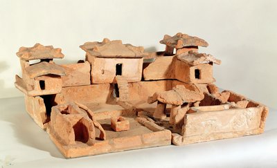 ベトナムのタインホア（テラコッタ）の農場の葬式モデル 作： Chinese School