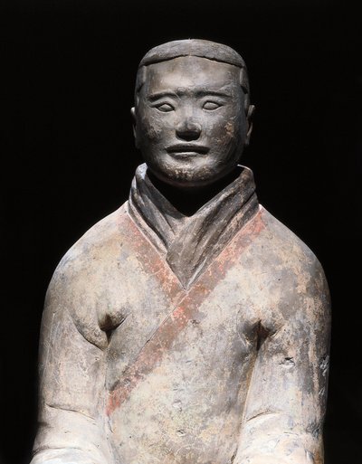 西安の大戦士、秦の始皇帝陵、中国陝西省西安市臨潼区、紀元前221～206年（テラコッタ 作： Chinese School