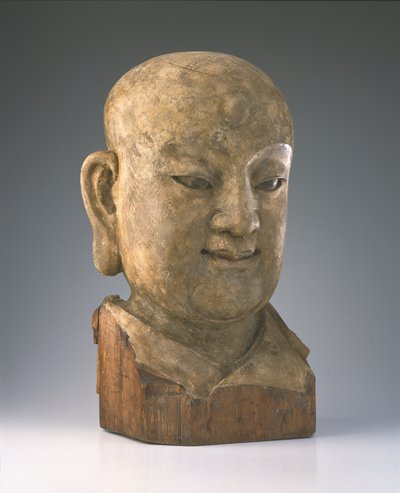 元朝のルーハン、元王朝（木材） 作： Chinese School