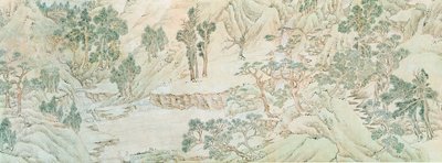 ランドスケープ、明王朝（紙にペンとインクで洗う） 作： Chinese School