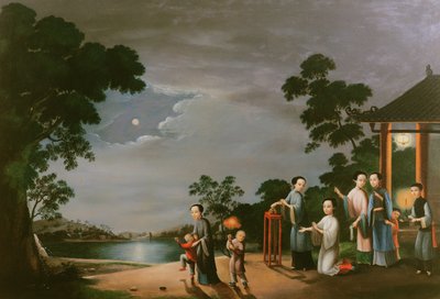 中秋節、1800年頃 作： Chinese School