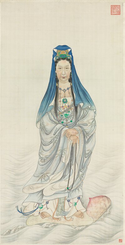 Guanyinとしての皇后DowagerCixiの肖像 作： Chinese School