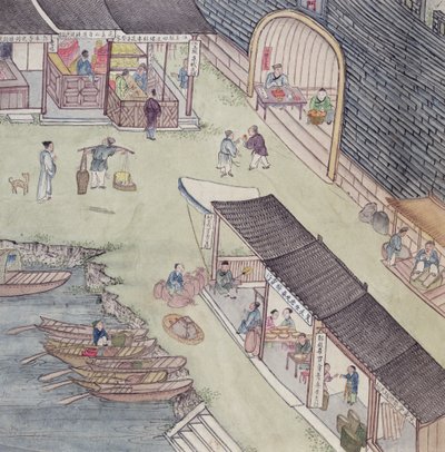 中国の市場観（紙とインク） 作： Chinese School