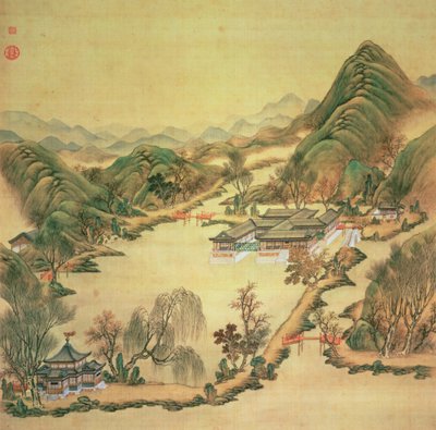 北京の夏の宮殿の眺め（シルクの色） 作： Chinese School