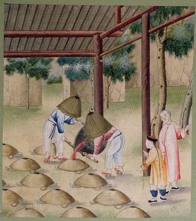伝統的なフォージでの作業（紙のトイレ） 作： Chinese School