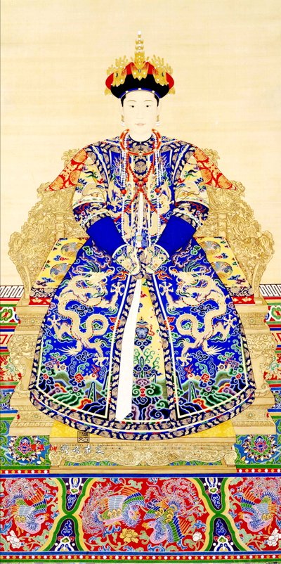 景賢帝（1681-1731年頃）、永正天皇の最初の配偶者（1678-1735） 作： Chinese School Chinese School