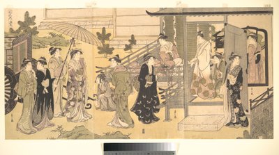 『源氏物語』を見立てた場面（風流やつし源氏）、第33帖「藤裏葉」 作： 長文祭栄司