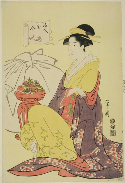 布袋シリーズ「福神宝合わせ」より 作： Chobunsai Eishi