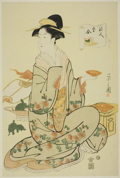 「福神宝合わせ」シリーズ 寿老人 作： Chobunsai Eishi