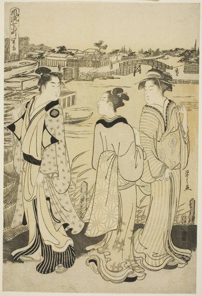関寺の小野小町《風流七小町》 1788年頃（錦絵・大判 作： Chobunsai Eishi
