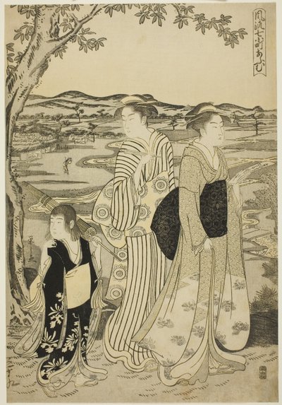 鸚鵡小町 《風流七小町》 1788年頃（錦絵・大判 作： Chobunsai Eishi