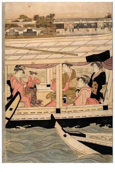 隅田川情景横五景の一部 作： Chobunsai Eishi