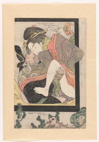 日本の娼婦とオランダ人 作： Chokosai Eishô (attributed to)