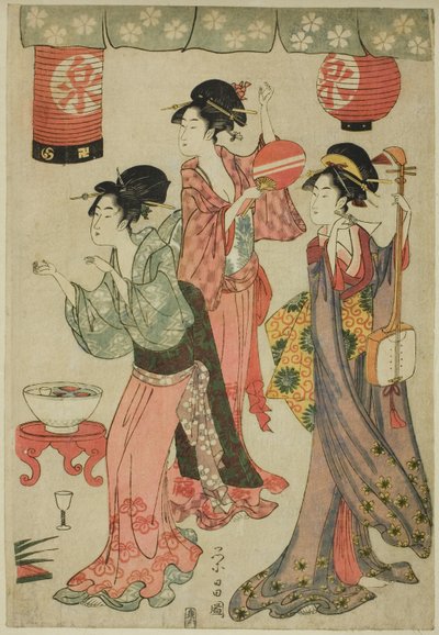 茶屋の宴 忠臣蔵パロディより 作： Chokosai Eisho