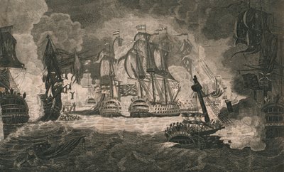 1794 年 6 月 1 日の交戦と記念すべき勝利の眺め 作： Christall