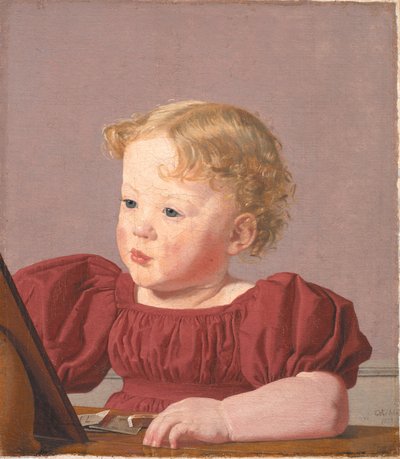 子供の頃のワイルド夫人、アイダ・ティーレ 作： Christen Købke
