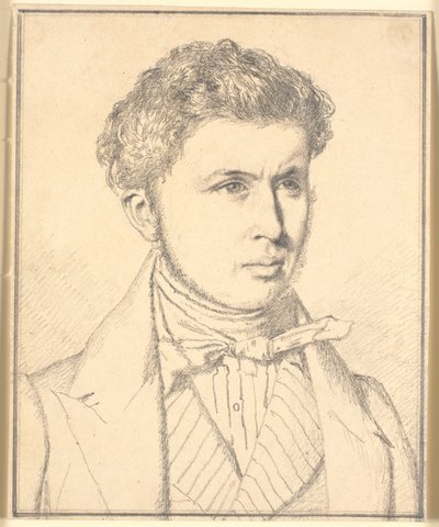 アーティストの兄弟、H.P.N. Købke (1812-39) の肖像 作： Christen Købke