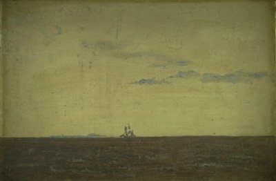 海景。 夕焼けの空 作： Christen Købke