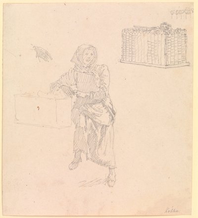 森長の妻、着席 作： Christen Købke