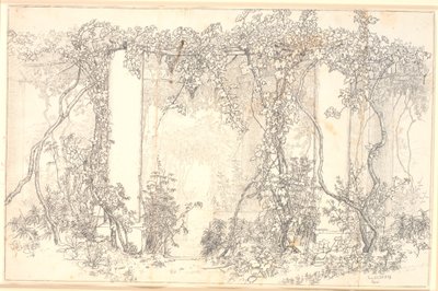 カプリ島のパーゴラの研究 作： Christen Købke