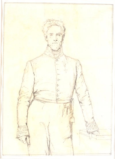 郡長、宮内卿 イェンス・アンドレアス・グラア（1787-1873） 作： Christen Købke
