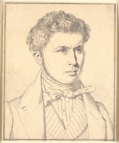 アーティストの兄弟、H.P.N. Købke (1812-39) の肖像 作： Christen Købke