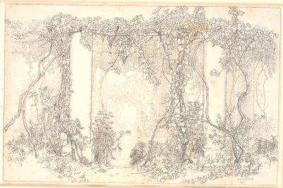 カプリ島のパーゴラの研究 作： Christen Købke