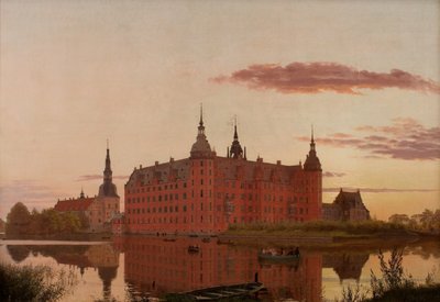 夕方の光の中のフレデリクスボー城 夕方の光の中のフレデリクスボー城、1835年。 作： Christen Schiellerup Købke
