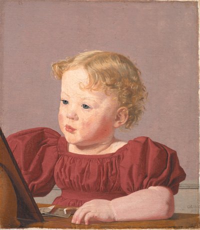 子供時代のアイダ・ティーレ 作： Christen Schjellerup Kobke