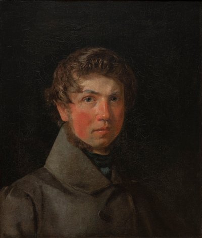 自画像、c。 1833年（帆布に油彩） 作： Christen Schjellerup Kobke