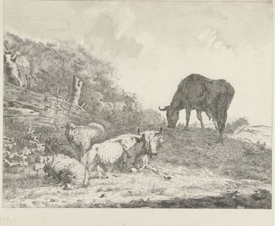 牛のいる風景 作： Christiaan Godfried Schutze van Houten