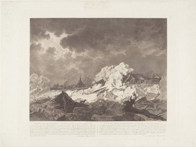 1799 年 2 月 22 日のゴーカムによるヴーレンのイスガングとダイクブリークの眺め / Vue des Glaces qui S