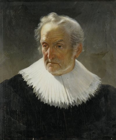 17世紀のドレスを着た老人 作： Christiaan Julius Lodewyck Portman